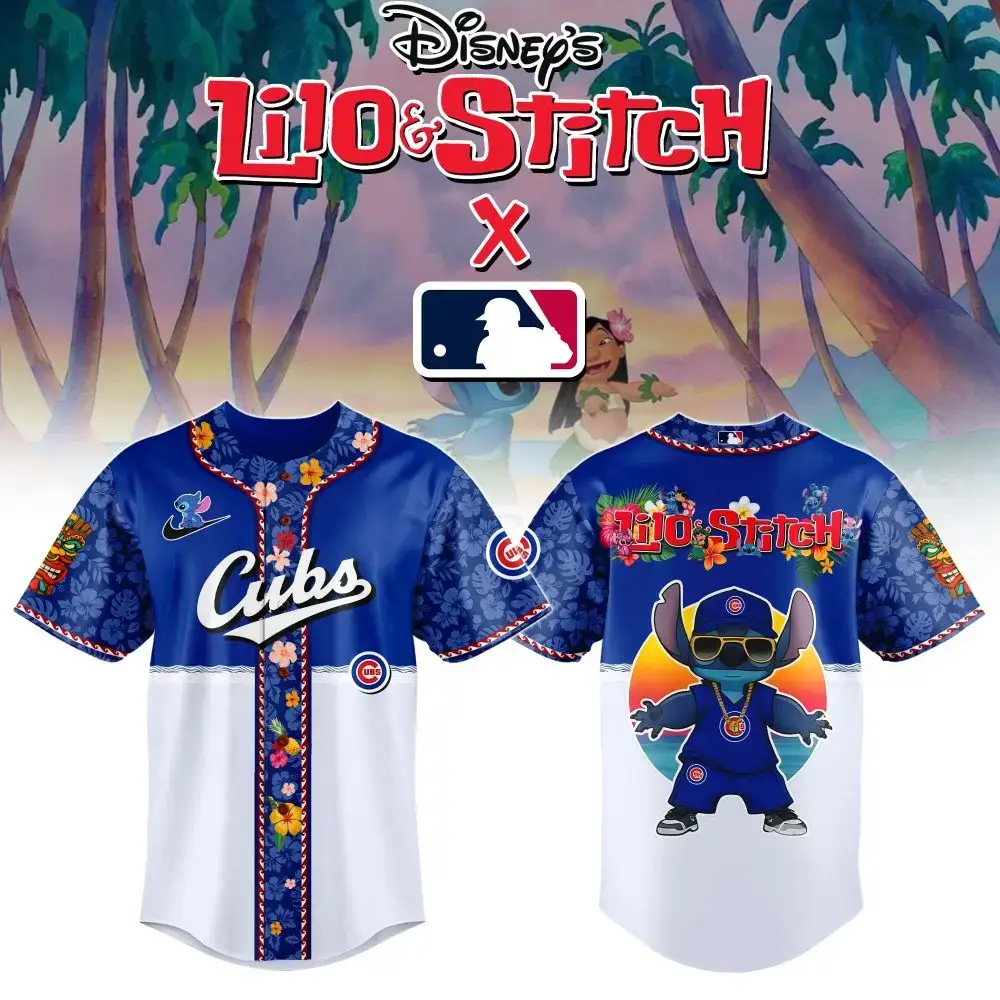 Chicago Cubs Mlb X Lilo & Stitch Jersey Image