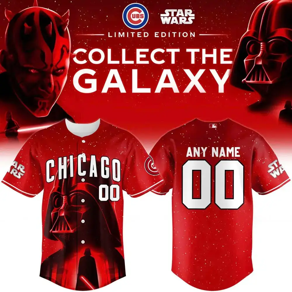 Chicago Cubs Mlb X Star Wars Darth Vader Baseball Jersey Image
