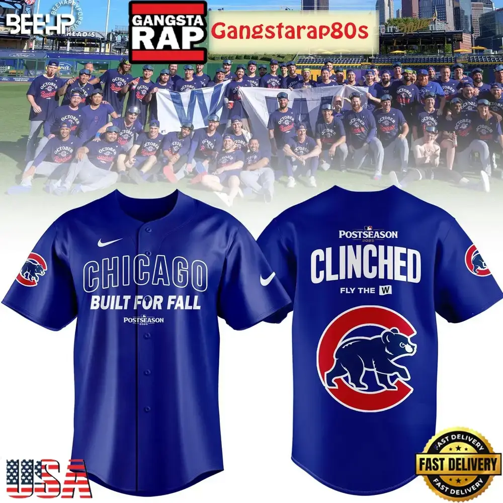 Chicago Cubs Postseason Clinched Built For Fall 2025 New Design Baseball Jersey Image