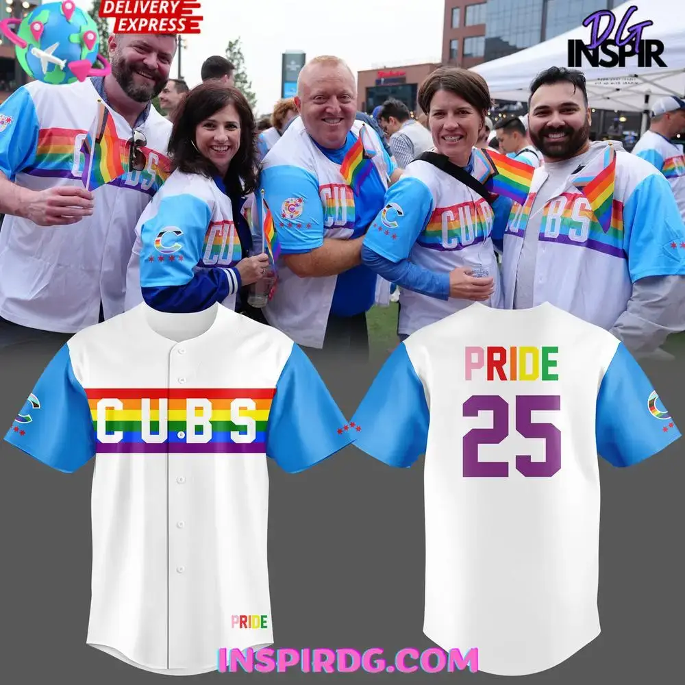 Chicago Cubs Pride Celebration 2025 Baseball Jersey Image