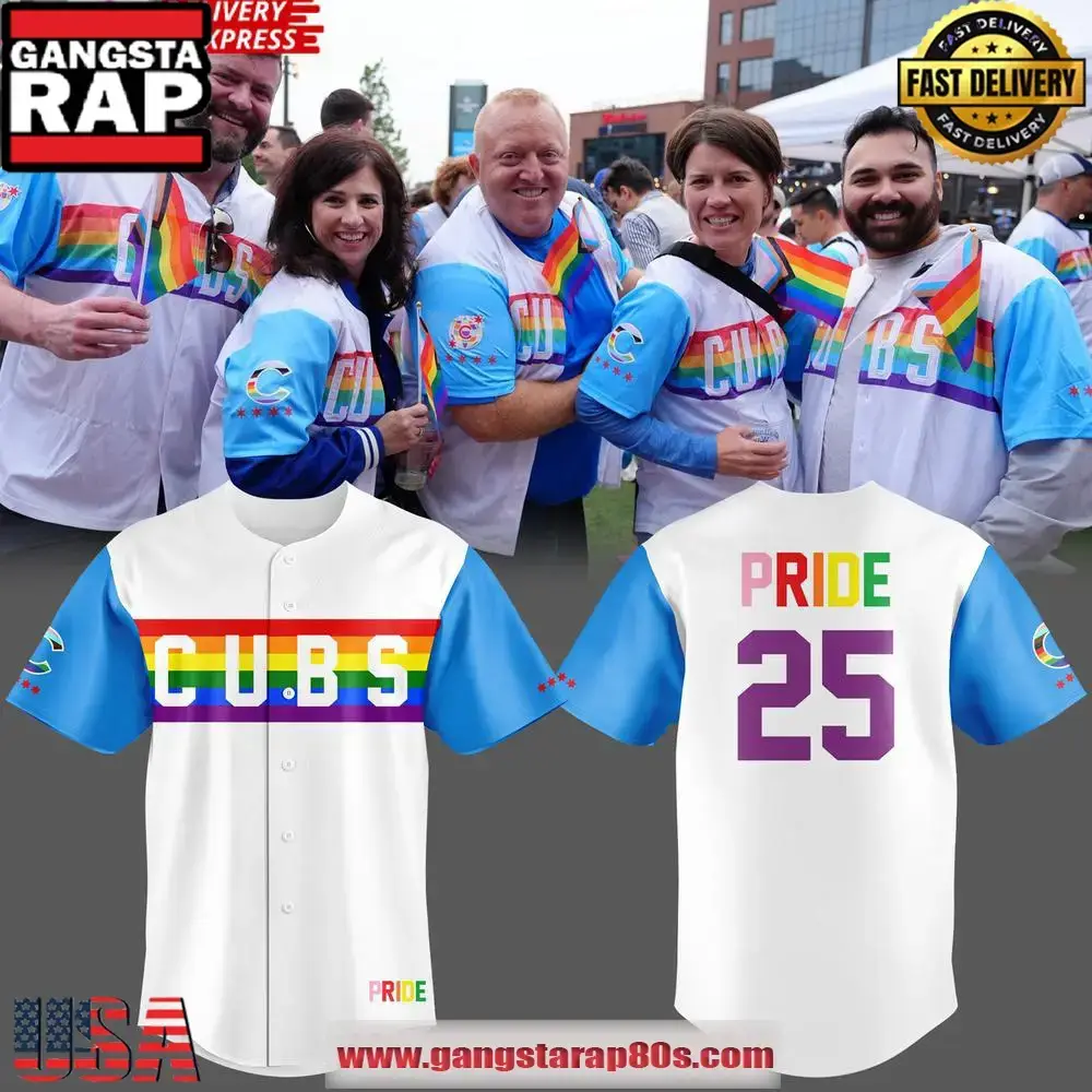 Chicago Cubs Pride Celebration 2025 Baseball Jersey Shirt Image