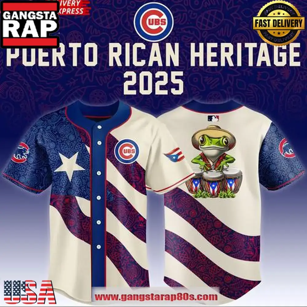 Chicago Cubs Puerto Rican Heritage 2025 Baseball Jersey Shirt Image