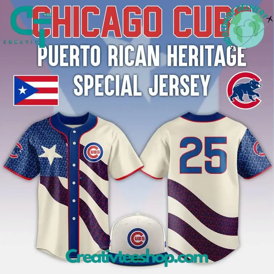 Chicago Cubs Puerto Rican Heritage 2025 Special Baseball Jersey Image