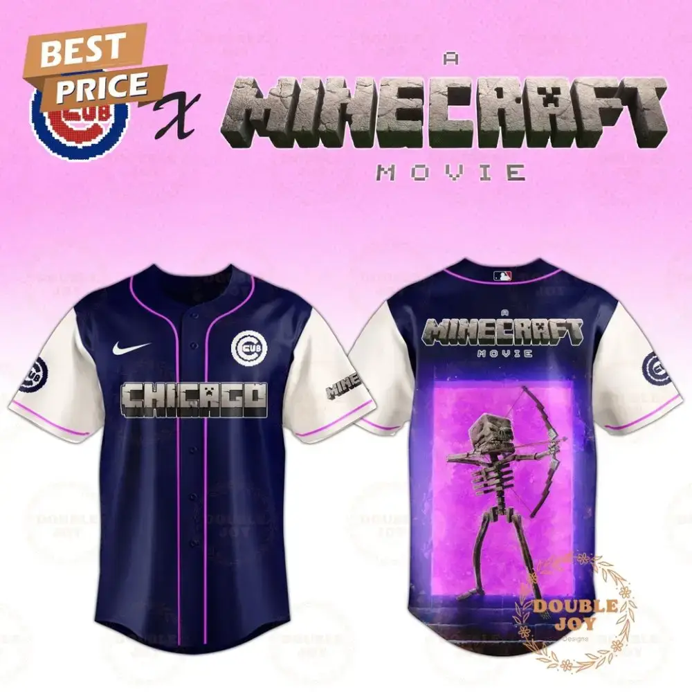 Chicago Cubs Skeleton A Minecraft Movie 2025 Special Edition Baseball Jersey Image