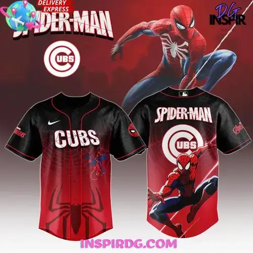Chicago Cubs Spider Man Game Night 2025 Baseball Jersey Image