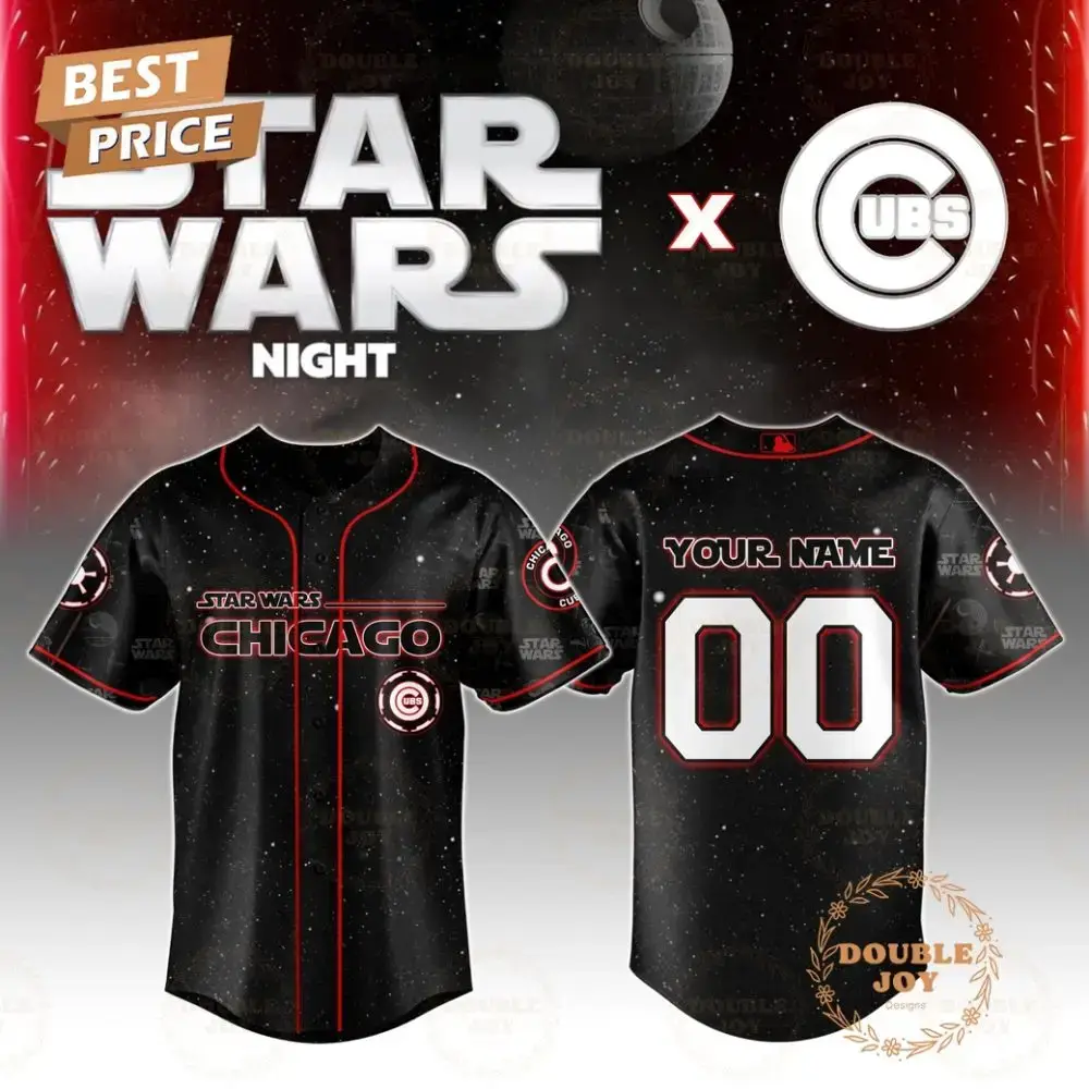 Chicago Cubs Star Wars 2025 Custom Name Limited Edition Baseball Jersey Image