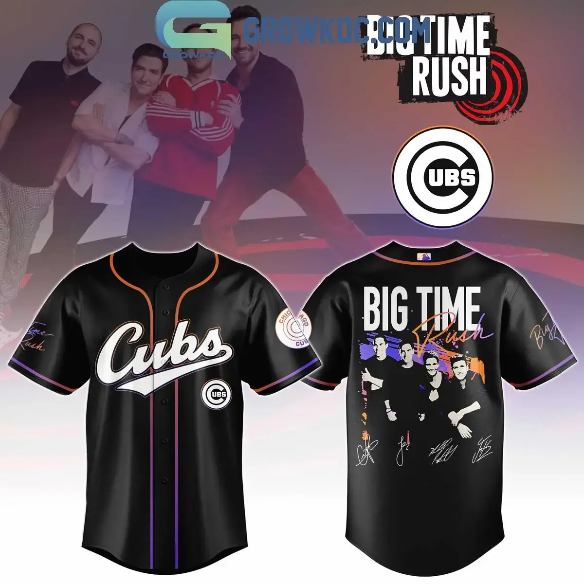 Chicago Cubs x Big Time Rush Tour 2025 Baseball Jersey Image