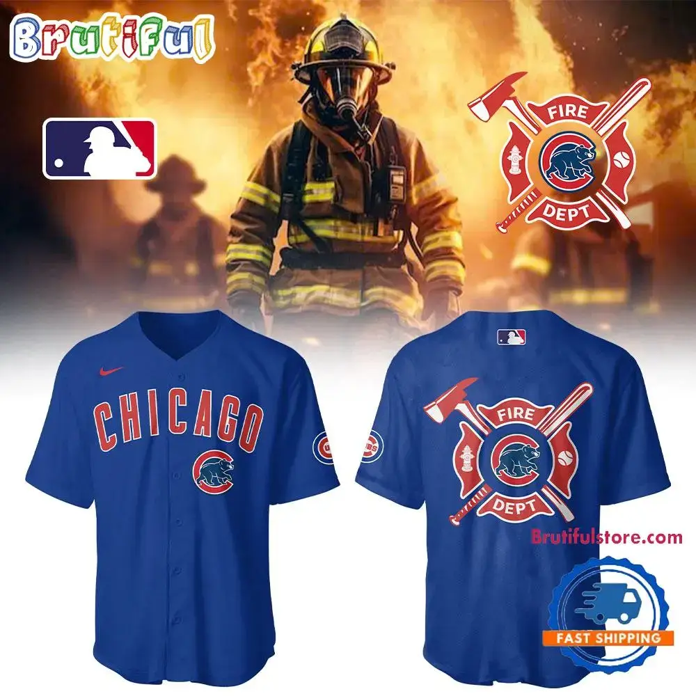 Chicago Cubs X Firefighter Appreciation Night 2025 Baseball Jersey Image