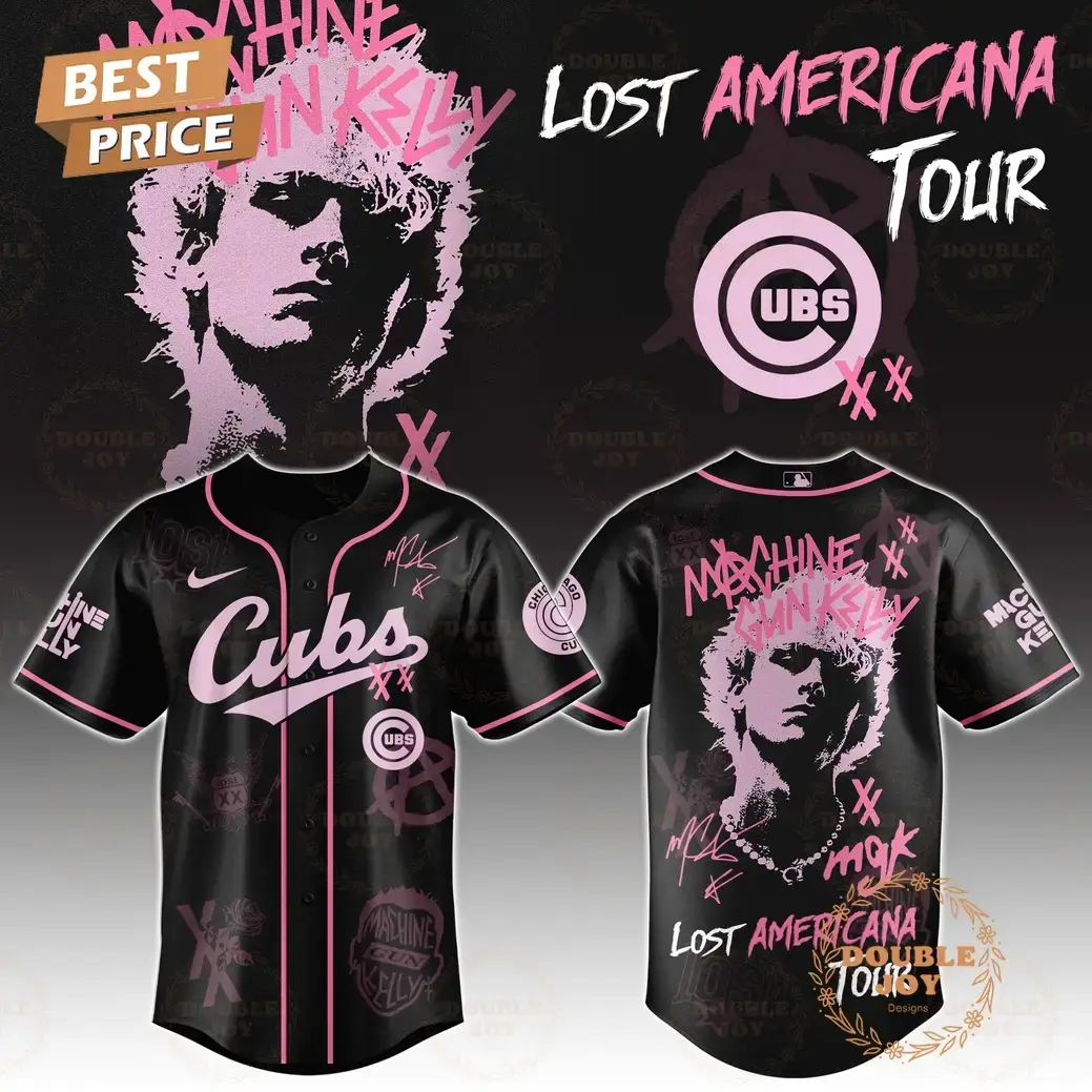 Chicago Cubs x MGK Tour 2025 The Lost Americana Baseball Jersey Image