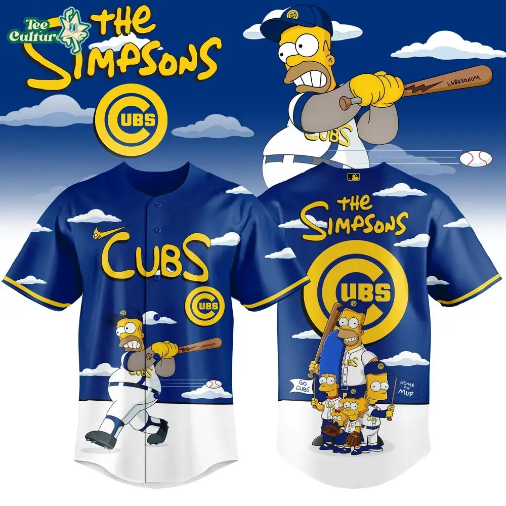 Chicago Cubs x The Simpsons 2026 Limited Edition Baseball Jersey Image