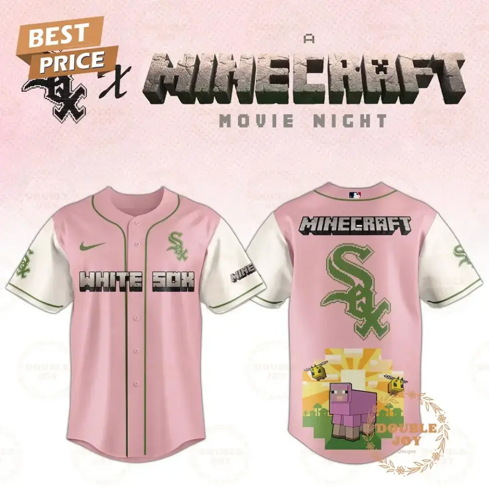 Chicago White Sox 2025 A Minecraft Movie Night Special Edition Baseball Jersey Image