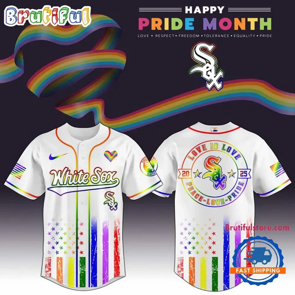 Chicago White Sox 2025 Happy Pride Month Limited Edition Baseball Jersey Image