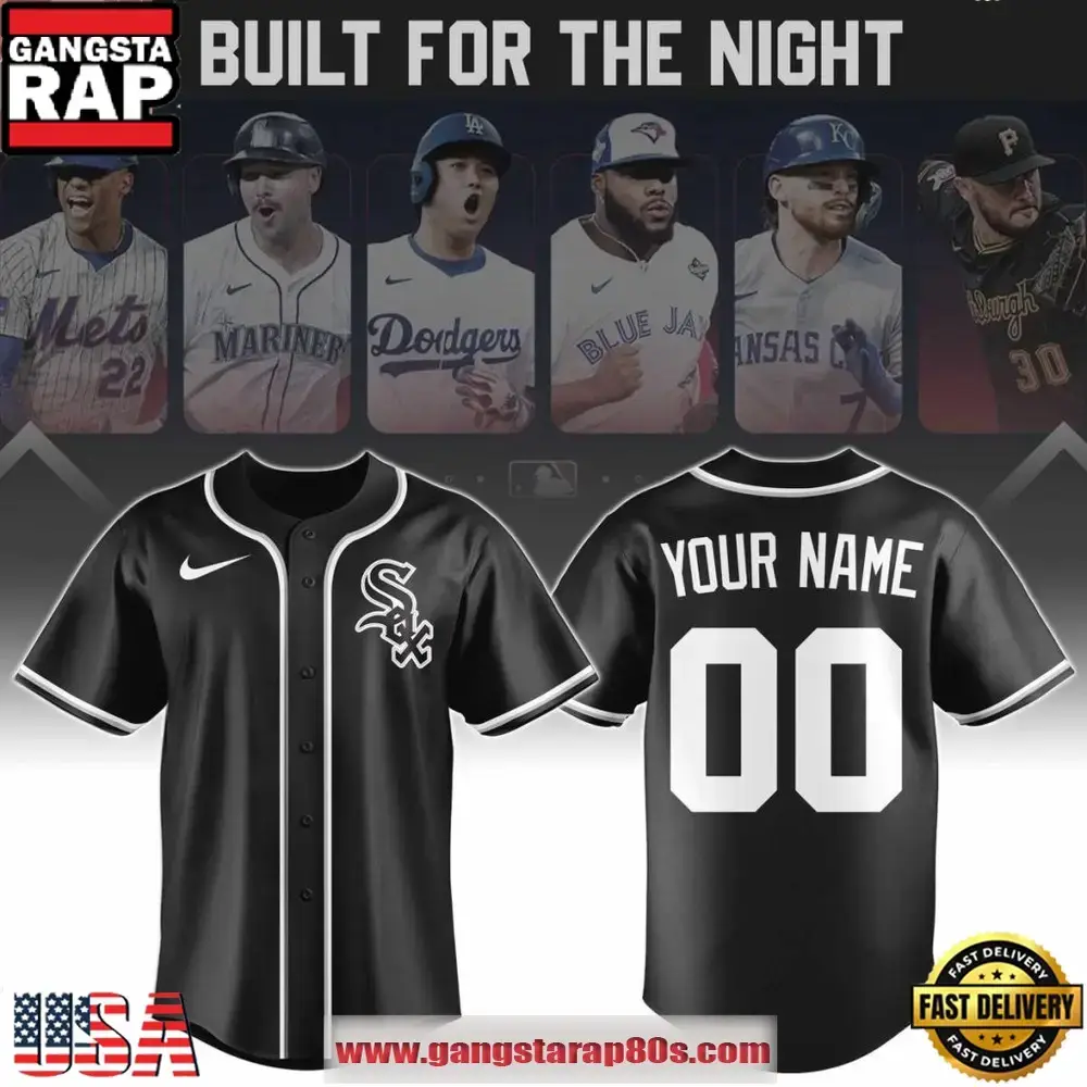 Chicago White Sox 2026 Fashion Black Out Replica Custom Baseball Jersey Image