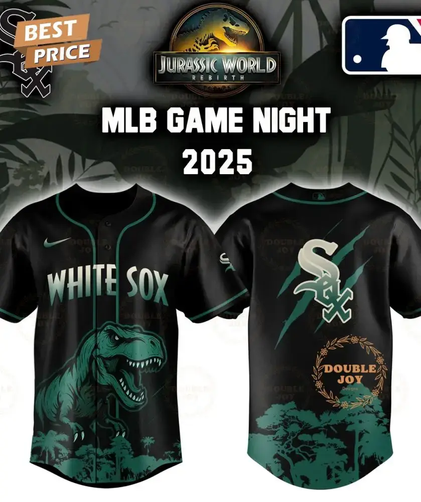 Chicago White Sox Jurassic World Rebirth Game Night 2025 Special Edition Baseball Jersey Image