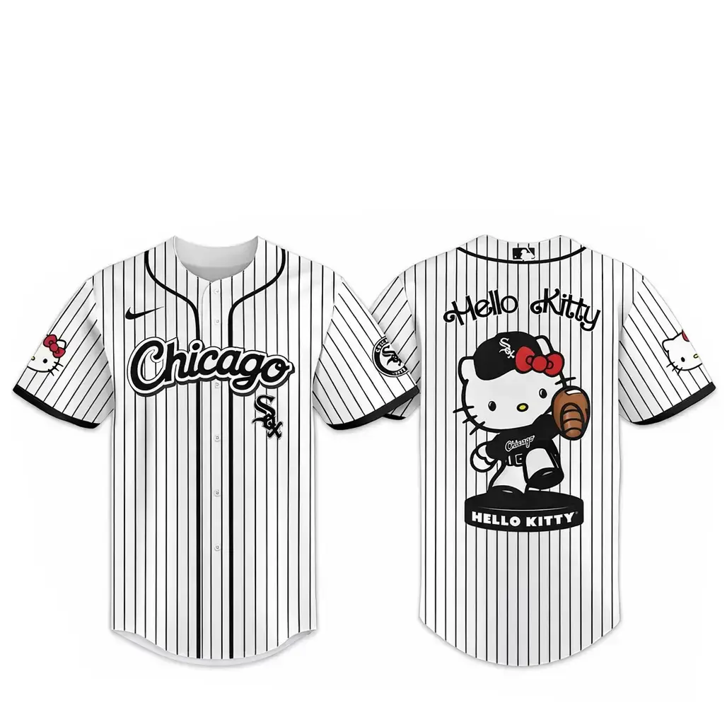 Chicago White Sox Major League Baseball 2026 Hello Kitty Baseball Jersey Image