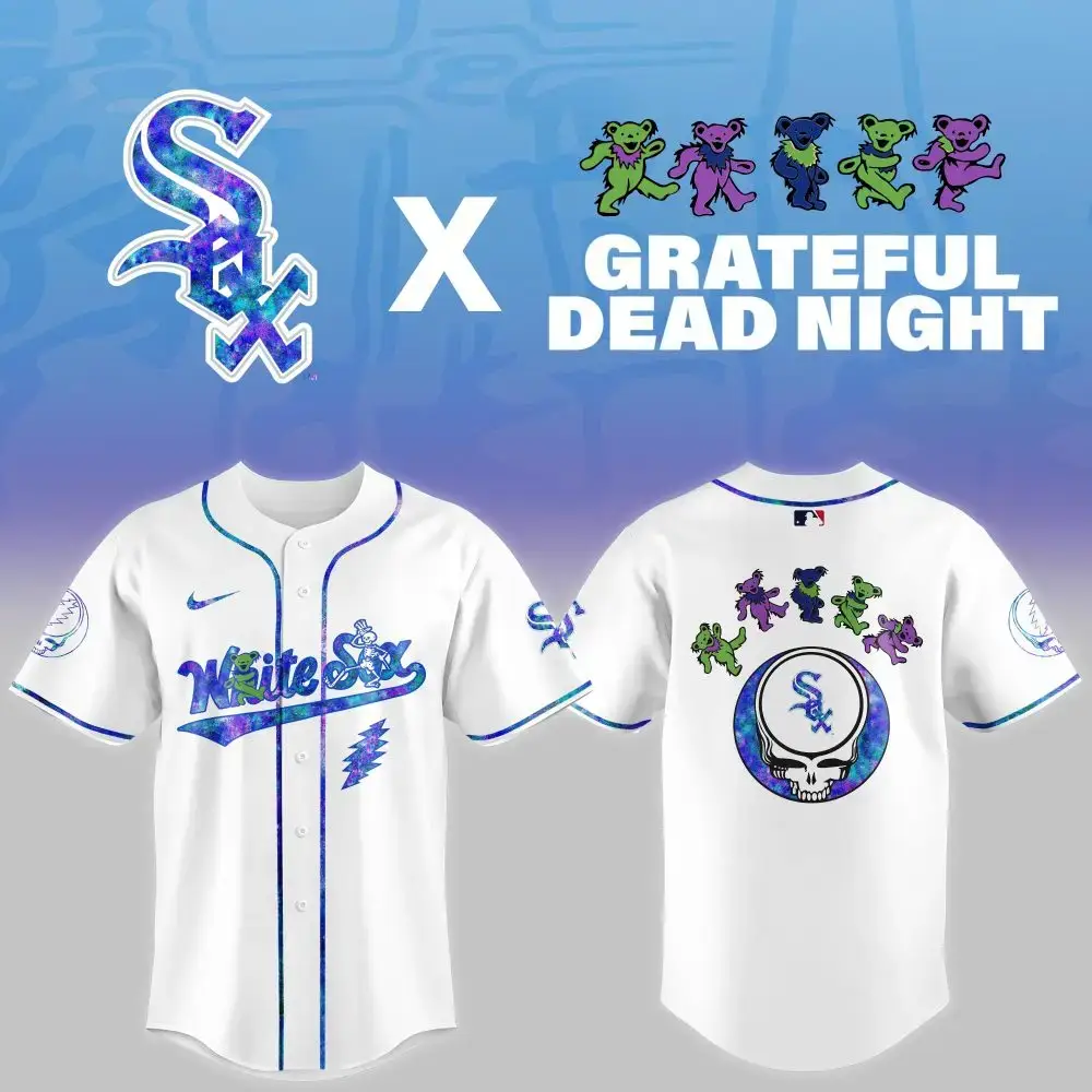 Chicago White Sox Mlb X Grateful Dead Theme Night Game Baseball Jersey Image