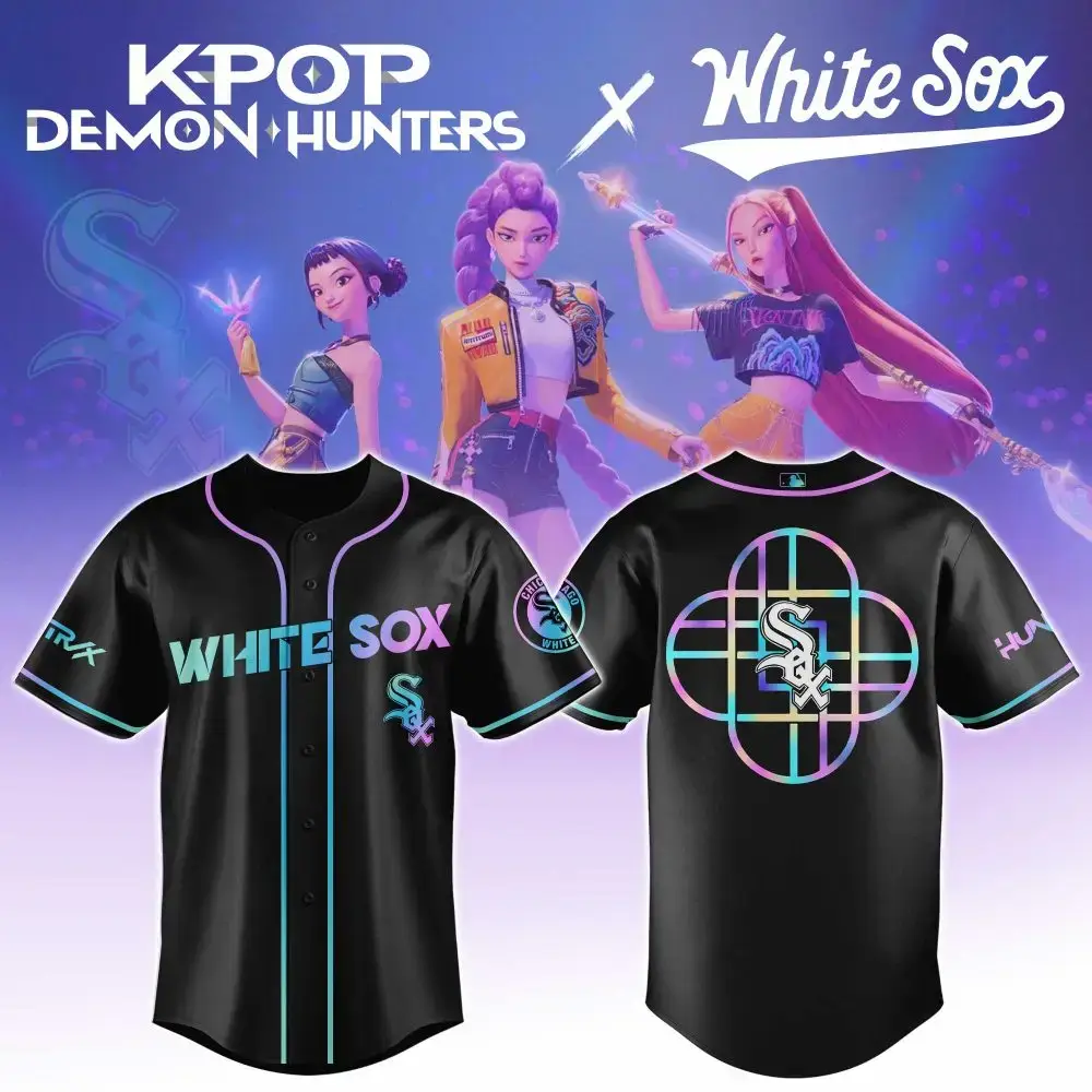Chicago White Sox Mlb X Kpop Demon Hunters Huntrx Baseball Jersey Image