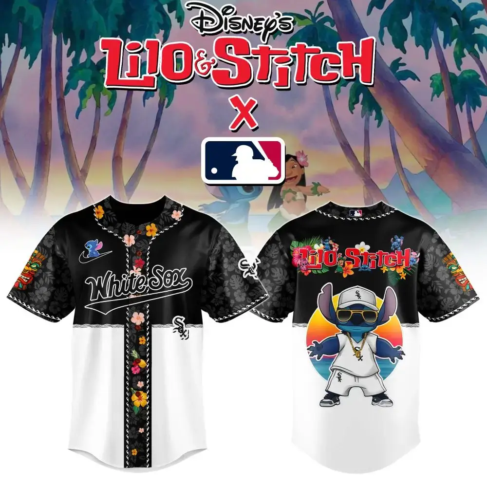 Chicago White Sox Mlb X Lilo & Stitch Jersey Image
