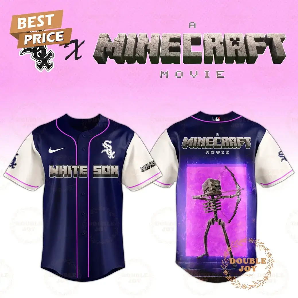 Chicago White Sox Skeleton A Minecraft Movie 2025 Special Edition Baseball Jersey Image