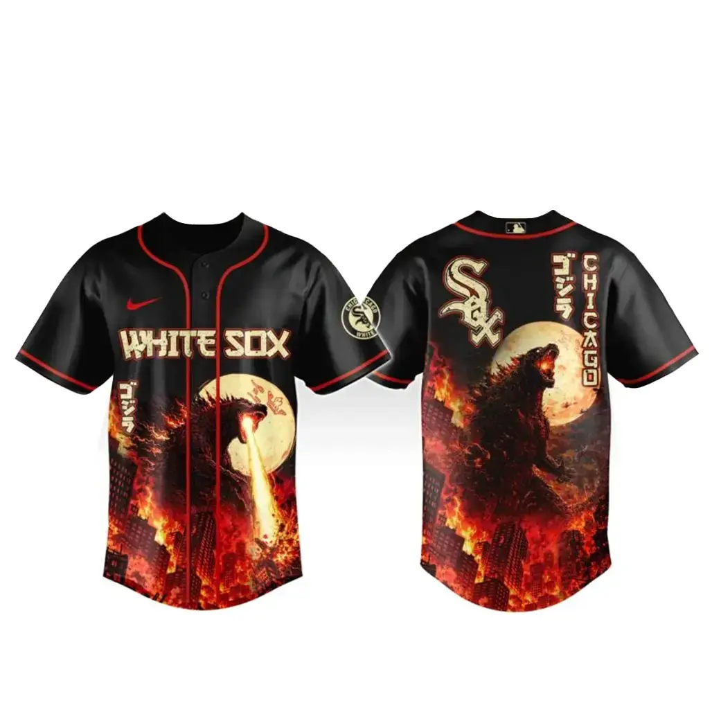 Chicago White Sox x Godzilla King of Monsters Baseball Jersey Image