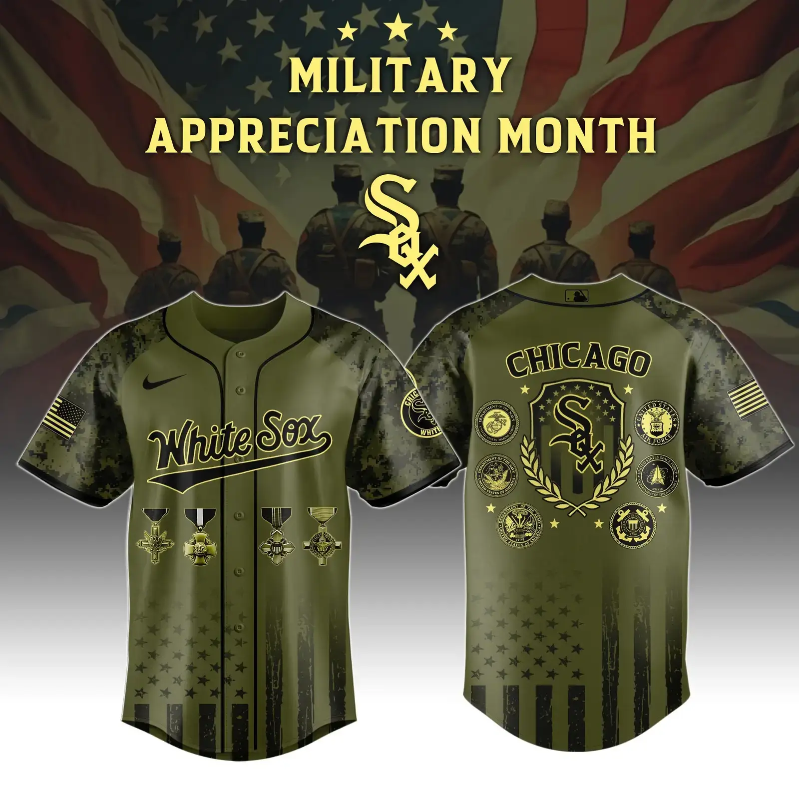 Chicago White Sox x Military Appreciation Month Special Edition Jersey 2025 Image