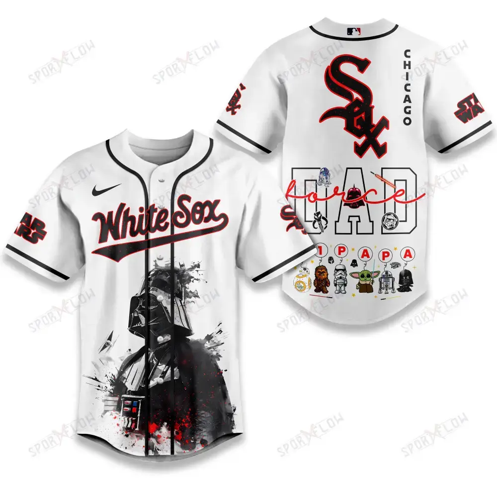 Chicago White Sox X Star Wars The Force Dad Father'S Day Baseball Jersey Image
