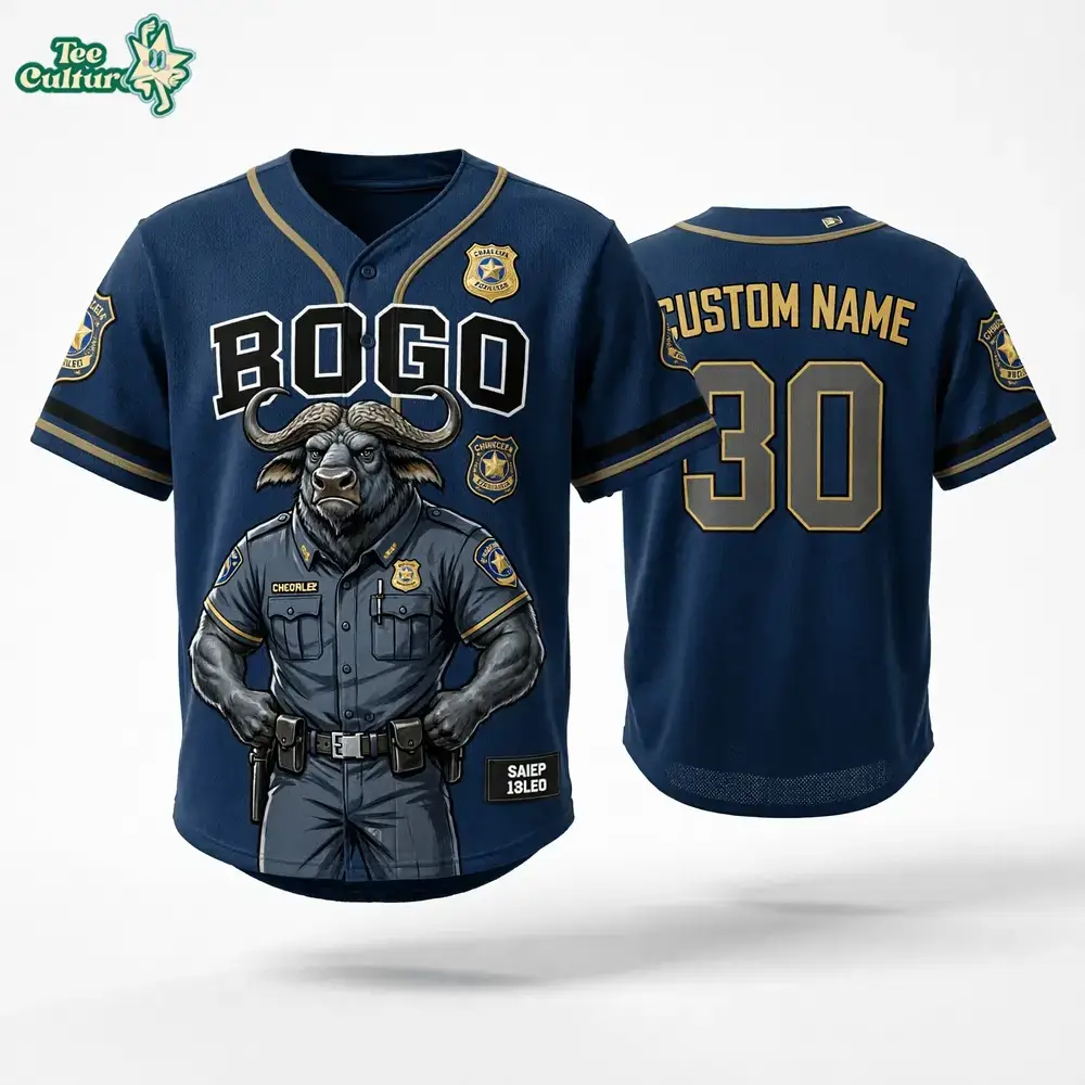 Chief Bogo Zootopia Character Inspired Baseball Jersey Image