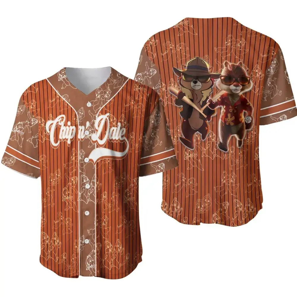 Chip 'N Dale Baseball Jersey - Fun Cartoon Design For Fans & Collectors Image