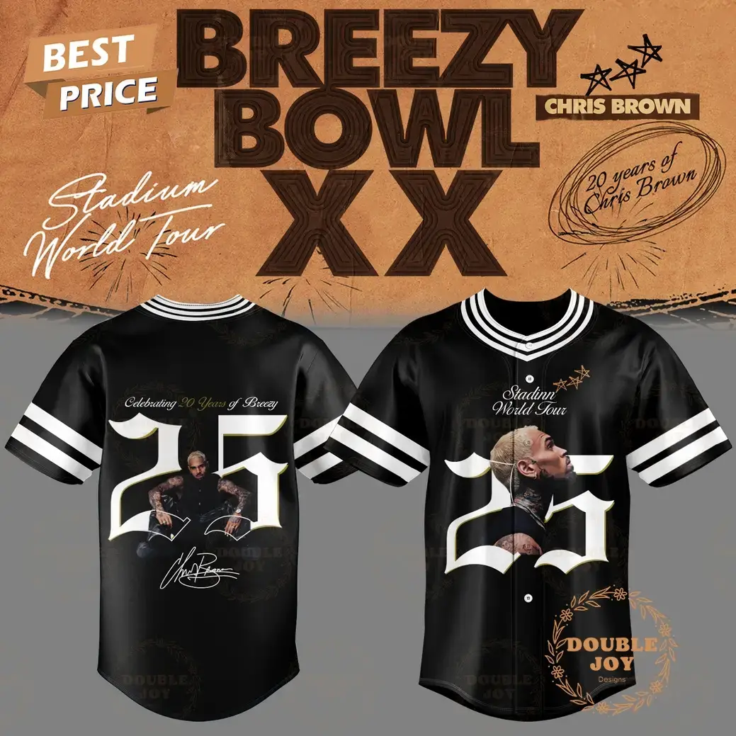 Chris Brown Breezy Bowl XX 25 Limited Edition Baseball Jersey Image