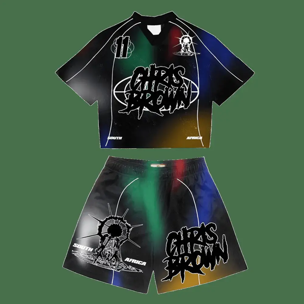 Chris Brown Merch Chris Brown 11:11 Mesh Jersey And Shorts Mother's Day Presents Image