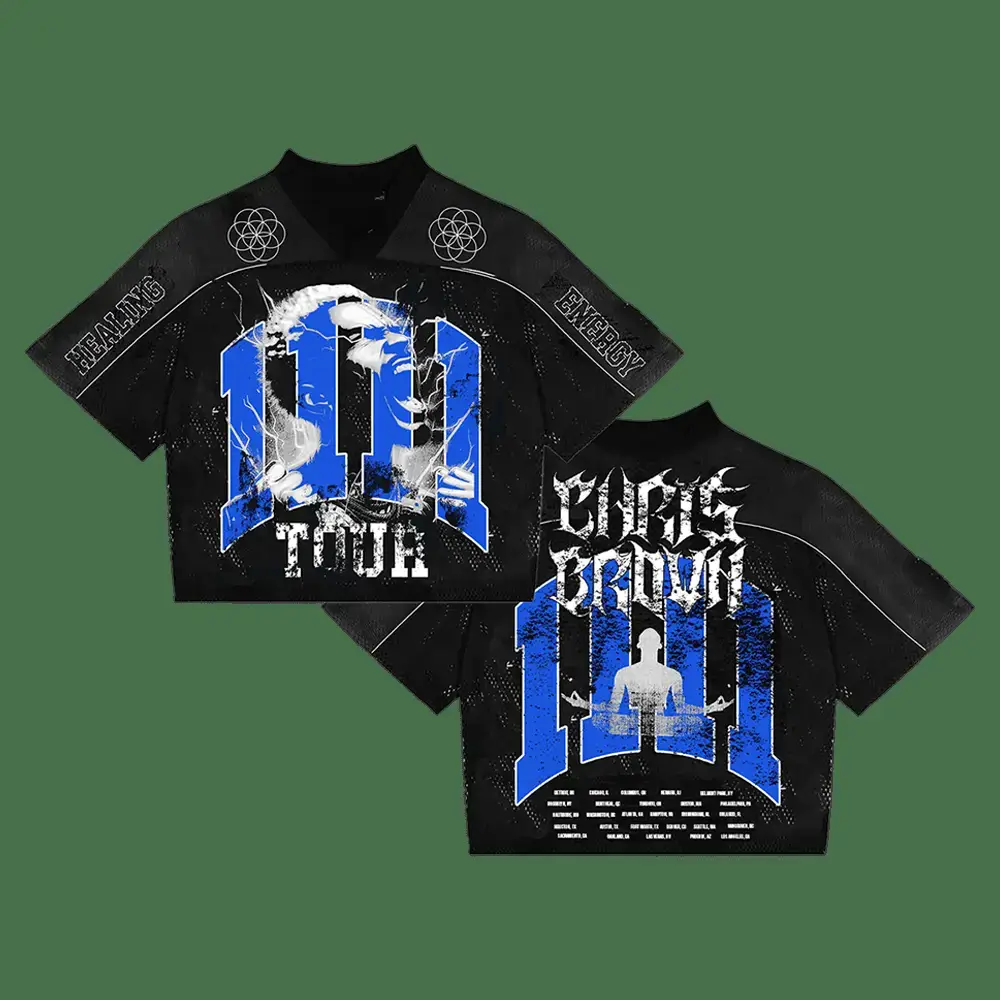 Chris Brown Merch Chris Brown 11:11 Tour Mesh Jersey Mother's Day Gifts For Wife Image