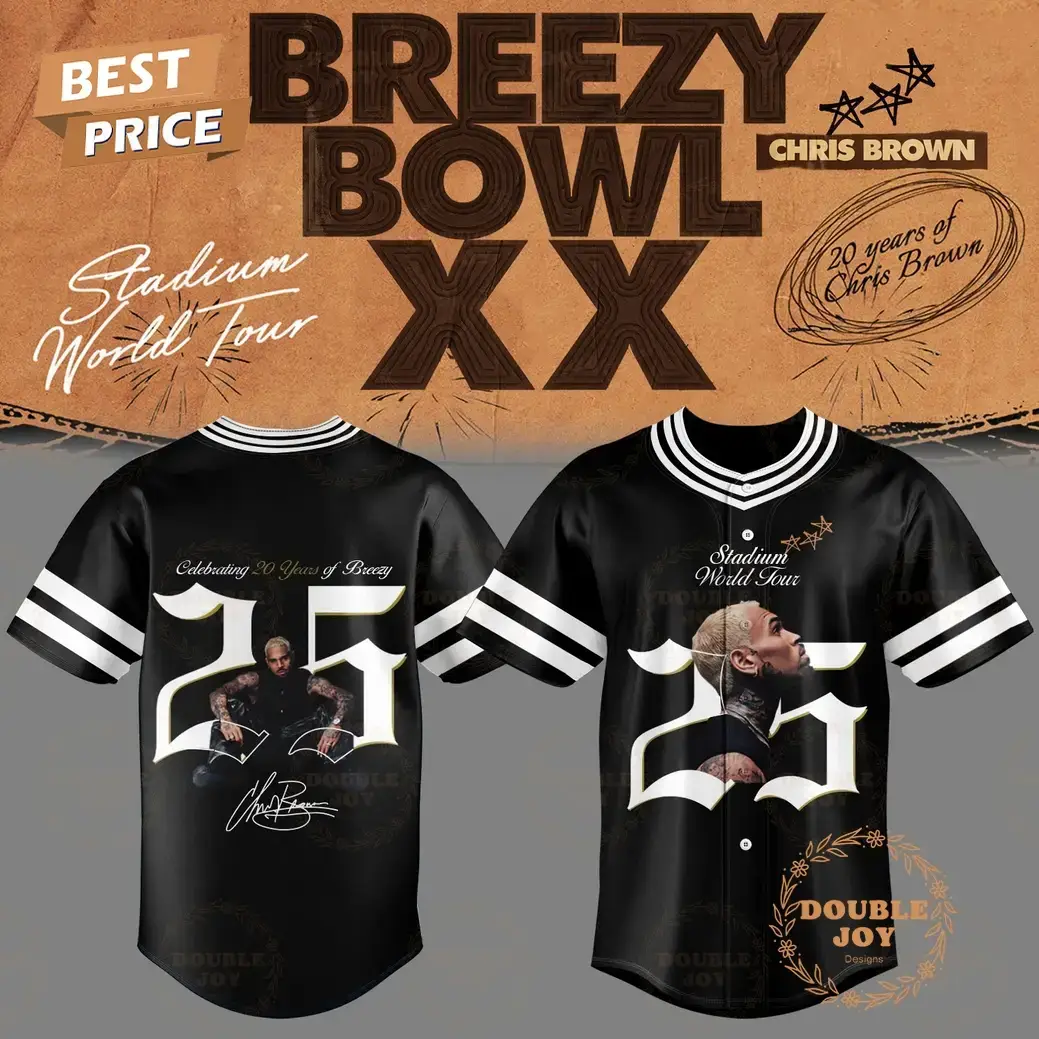 Chris Brown x Breezy Bowl XX 25 Baseball Jersey Image