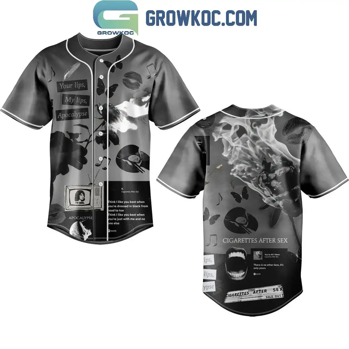 Cigarettes After Sex Your Lips My Lips Apocalypse Baseball Jersey Image