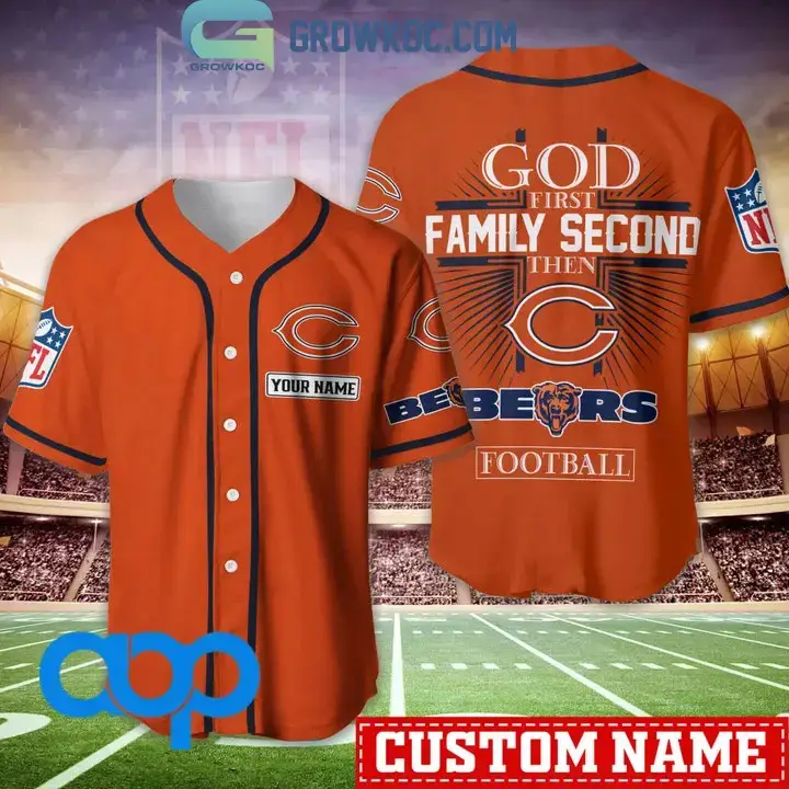 Cincinnati Bengals NFL Personalized God First Family Second Baseball Jersey Image