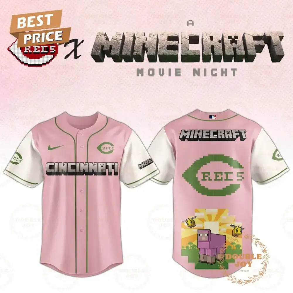 Cincinnati Reds 2025 A Minecraft Movie Night Special Edition Baseball Jersey Image