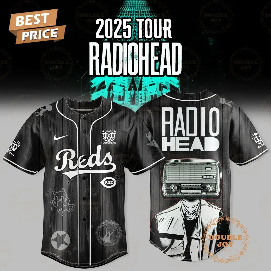 Cincinnati Reds 2025 Tour Radiohead Baseball Jersey Image