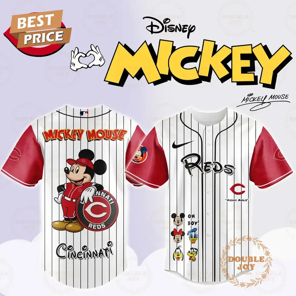 Cincinnati Reds Disney Mickey Mouse 2025 Limited Edition Baseball Jersey Image