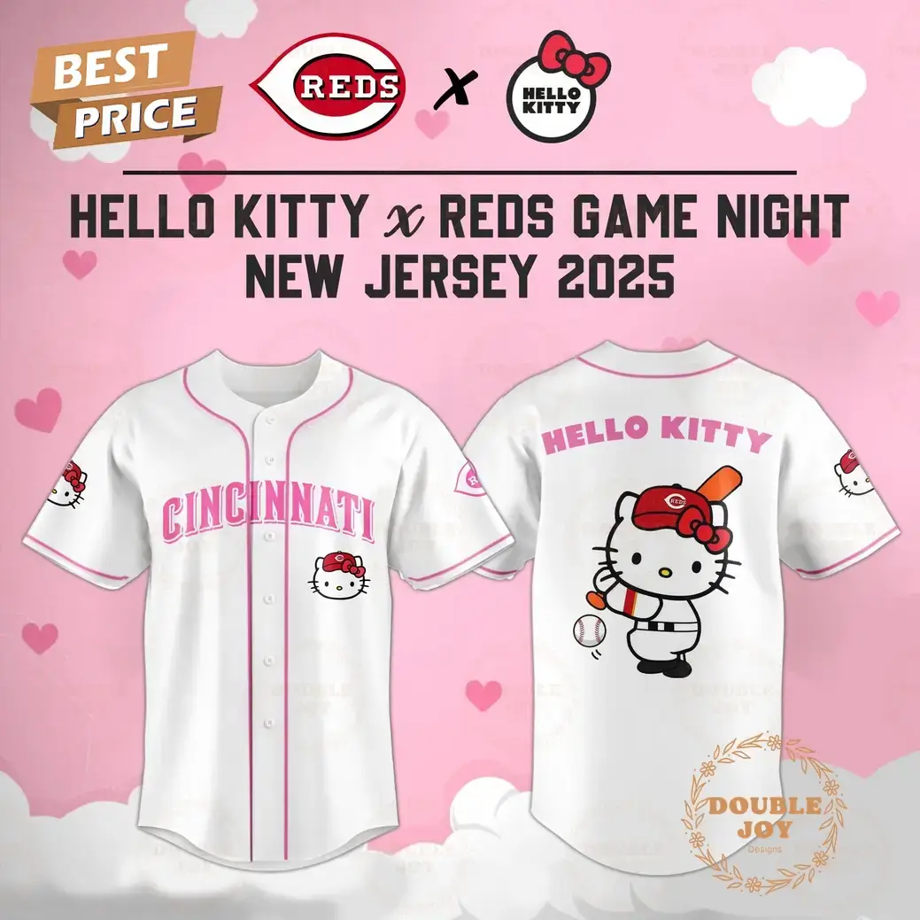 Cincinnati Reds Hello Kitty X Cubs Game Night 2025 New Limited Edition Baseball Jersey Image