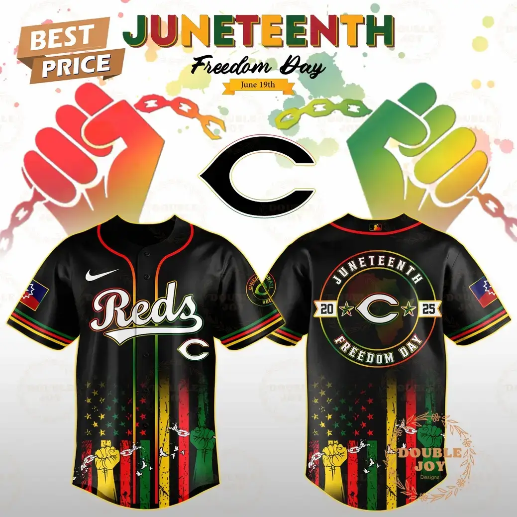 Cincinnati Reds Juneteenth Freedom Day 2025 Special Edition Baseball Jersey Image