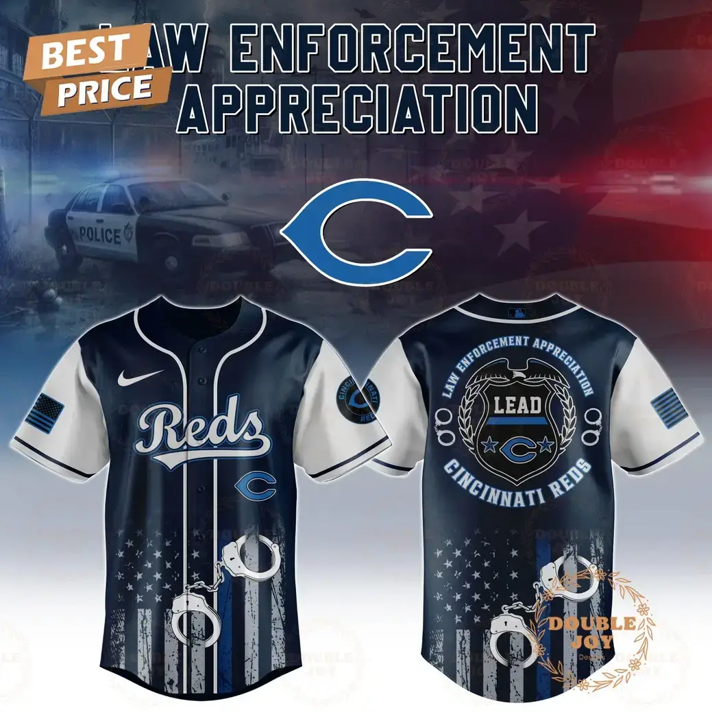 Cincinnati Reds Law Enforcement Appreciation Day 2025 Special Edition Baseball Jersey Image