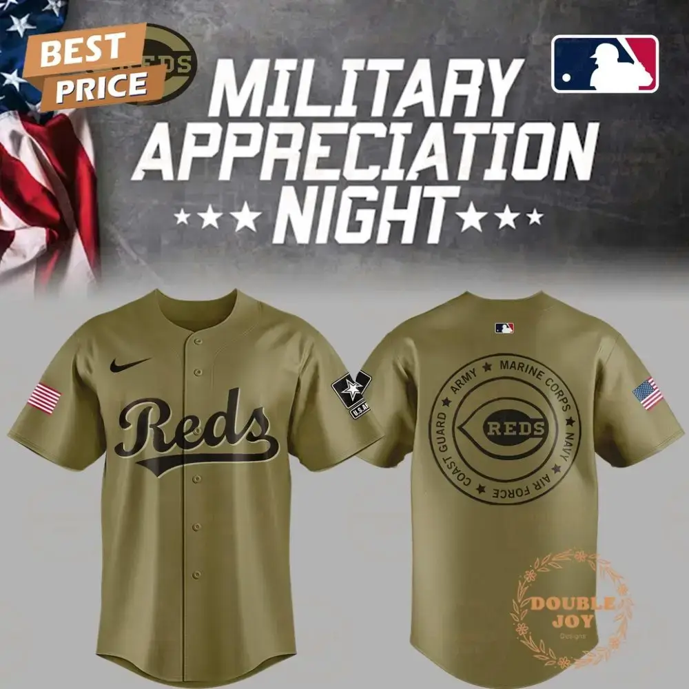 Cincinnati Reds Military Appreciation Night 2025 Limited Edition Baseball Jersey Image