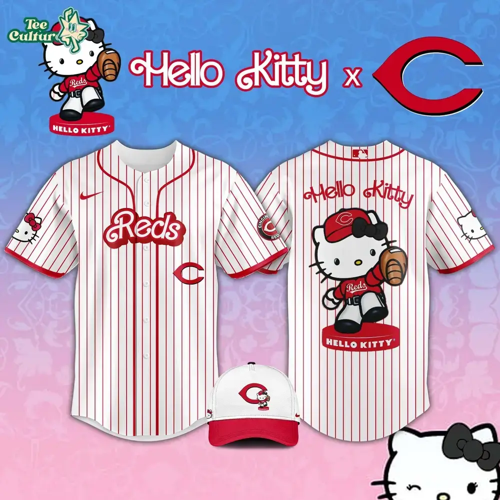 Cincinnati Reds MLB Hello Kitty Night 2026 Exclusive Jersey Image
