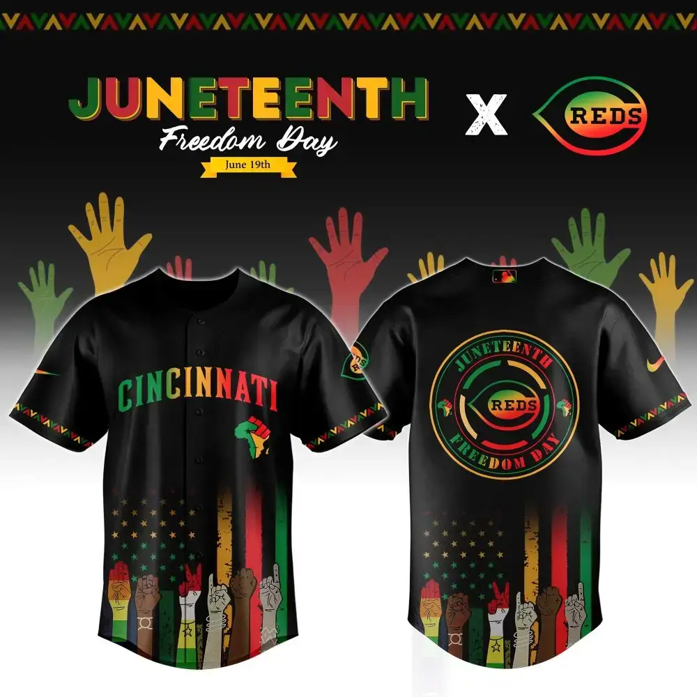 Cincinnati Reds Mlb X Juneteenth Baseball Jersey Image