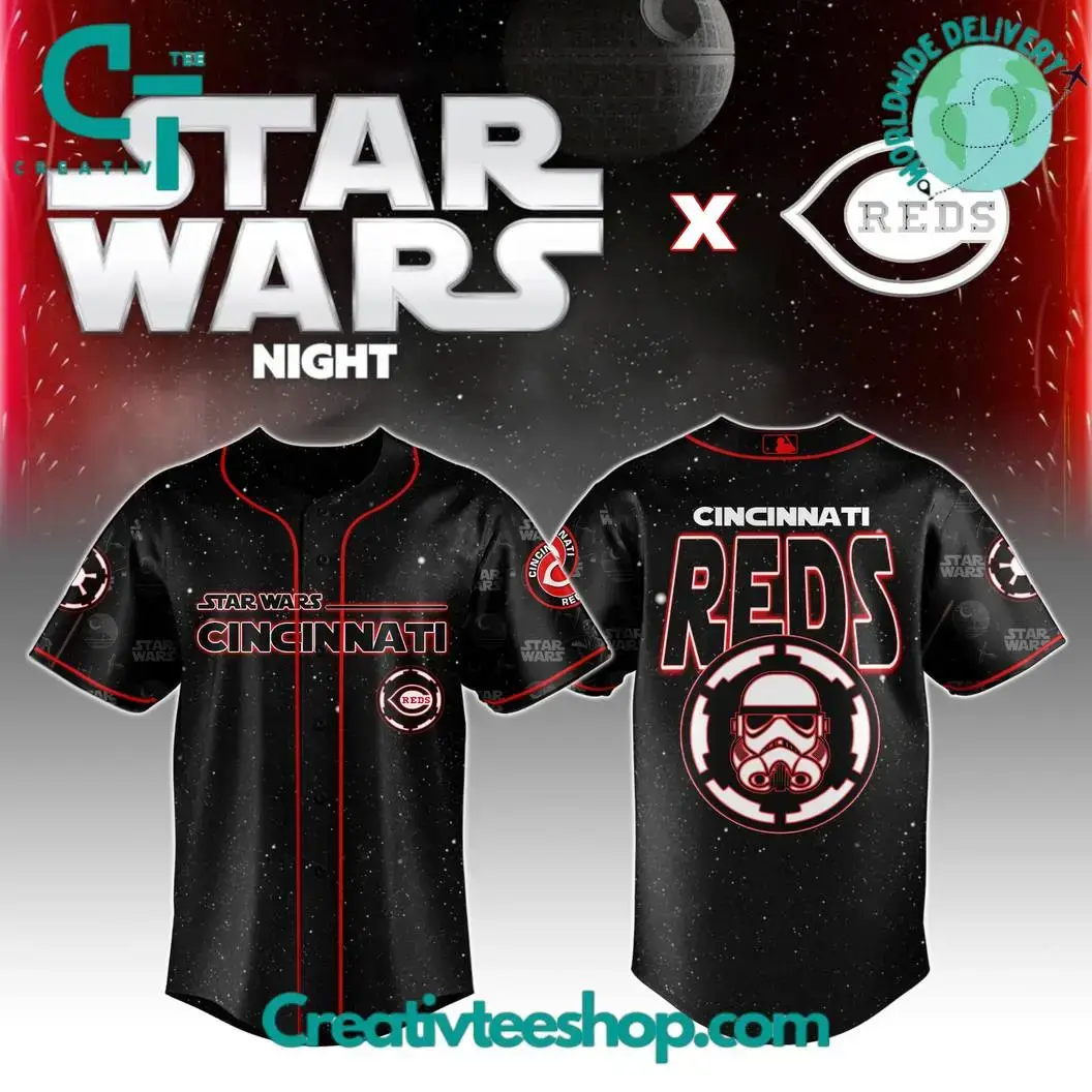 Cincinnati Reds Mlb X Star Wars Night 2025 Special Edition Baseball Jersey Image