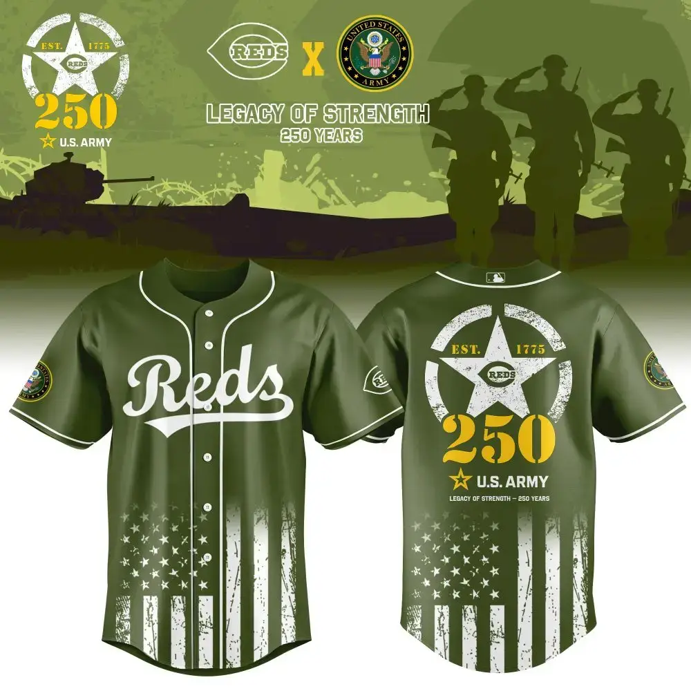 Cincinnati Reds Mlb X Usa Legacy Of Strength Baseball Jersey Image