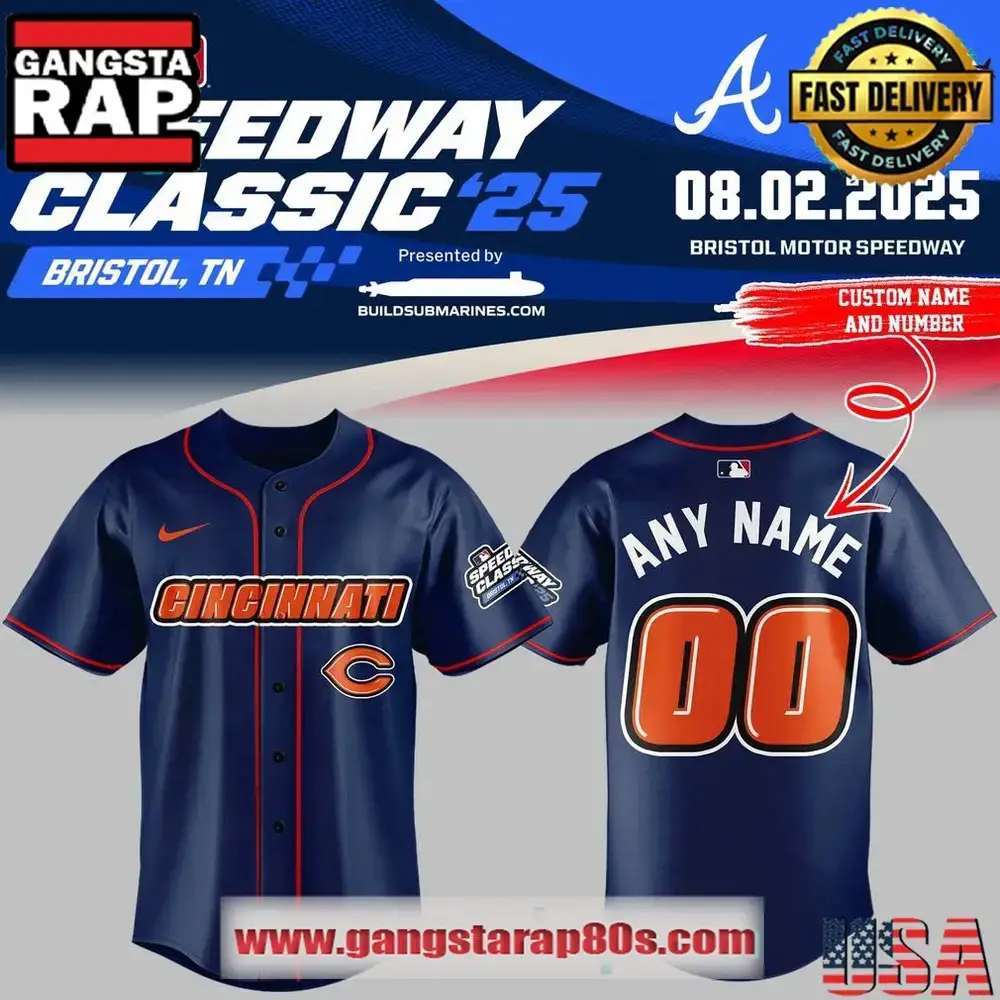 Cincinnati Reds Speedway Classic Custom Baseball Jersey Image