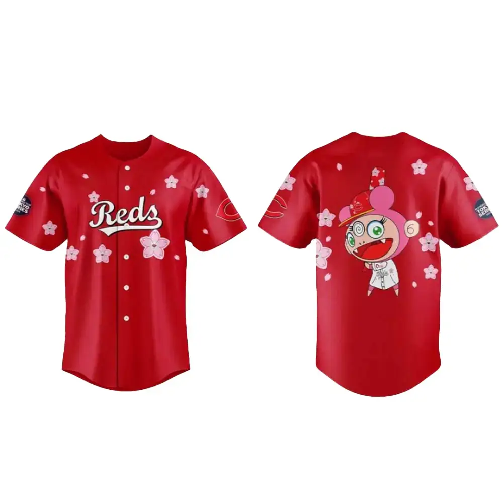 Cincinnati Reds Takashi Murakami Tokyo Series 2025 Jersey Baseball Image