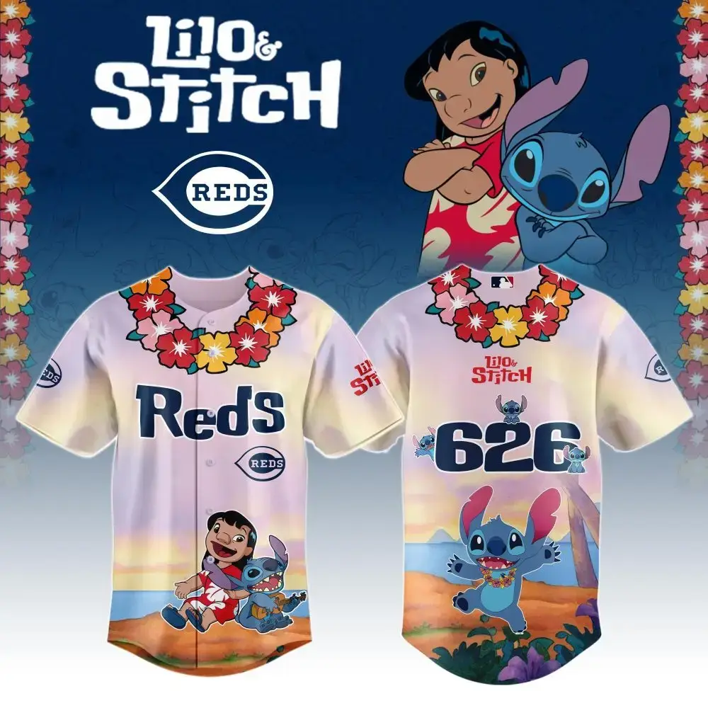 Cincinnati Reds X Lilo & Stitch Special Edition Jersey Image