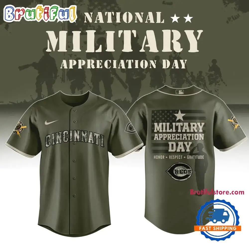 Cincinnati Reds x Military Appreciation Day 2025 Baseball Jersey Image