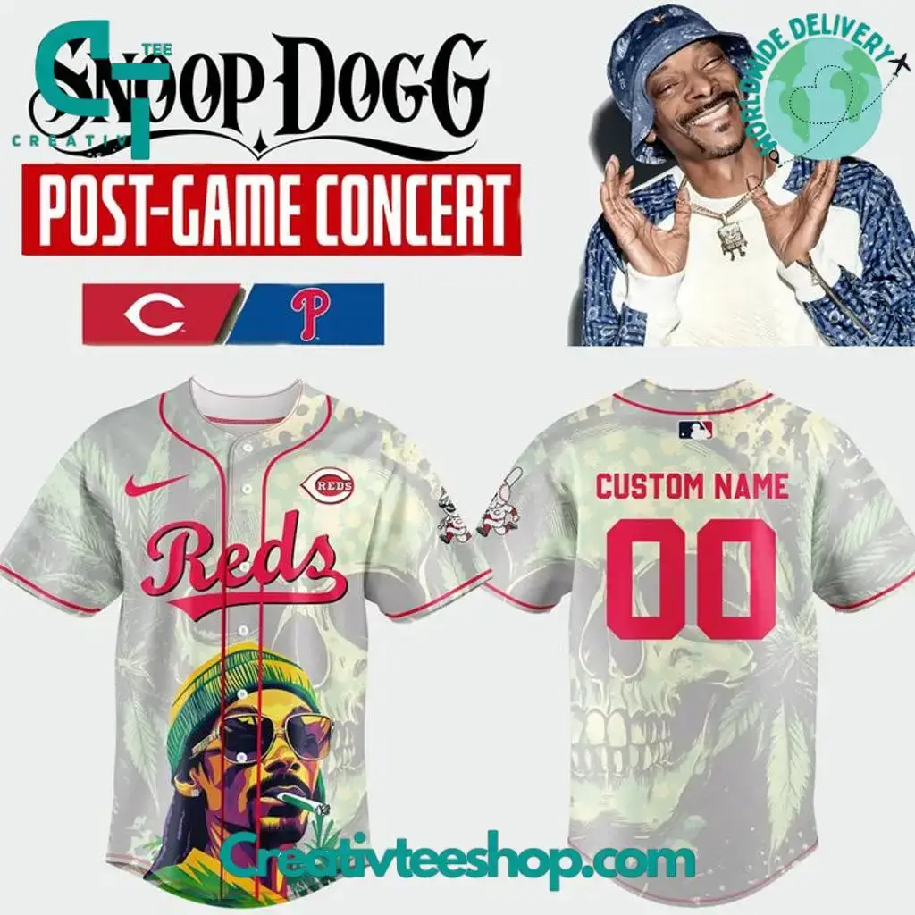 Cincinnati Reds X Snoop Dogg Post-Game Concert Personalized Baseball Jersey Image